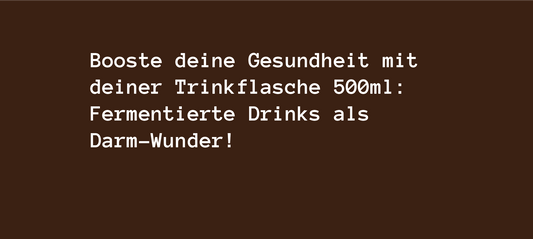 Booste deine Gesundheit mit deiner Trinkflasche 500ml: Fermentierte Drinks als Darm-Wunder! 🥂🌱