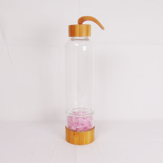 Trinkflasche aus Glas mit Edelsteinen / 500 ml. - bobbybottle.com
